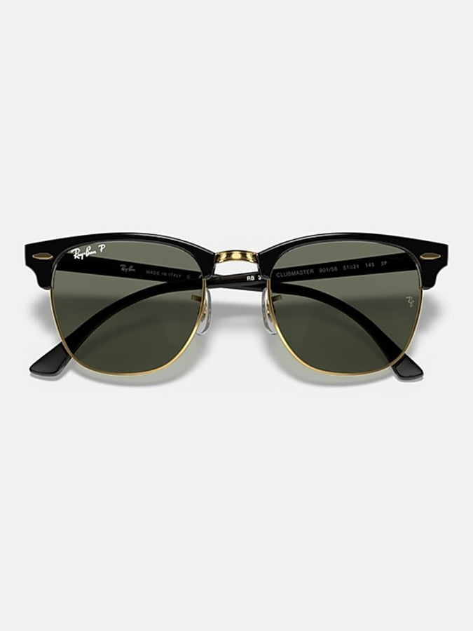 Ray Ban Clubmaster Black On Gold/G-15 Green Sunglasses | BLACK ON GOLD/G-15 GREEN