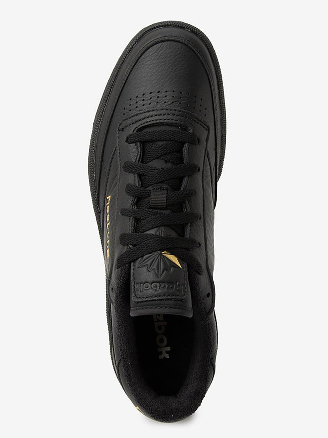 Reebok Club C 85 Black/Almost Black/Gold Shoes Fall 2026 | BLACK/ALMOST BLACK/GOLD