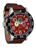 Nixon 51-30 Chrono Leather Silver/Rosewood/Chocolate Watch