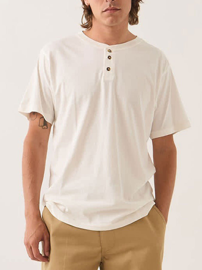 Brixton Baseline Henley T-Shirt Fall 2026 | OFF WHITE VINTAGE WASH