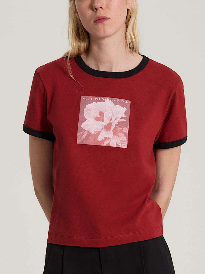 Vans Places I Wish To Go Ringer T-Shirt Fall 2026 | POPPY EMBER (H89)