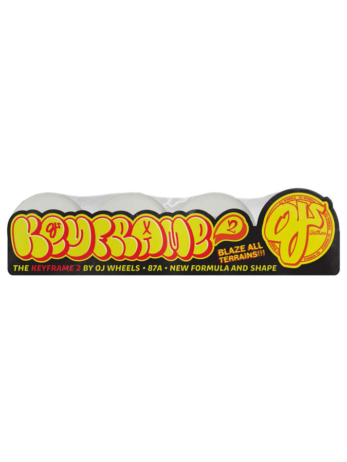 Oj's Keyframe 2 52mm Skateboard Wheels | WHITE