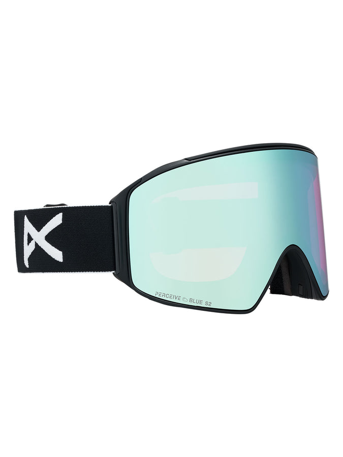 Anon M4 Cylindrical + Bonus Lens + Mfi Face Mask Snowboard Goggles | BLACK/PRCV VRBL BLUE (Z53)