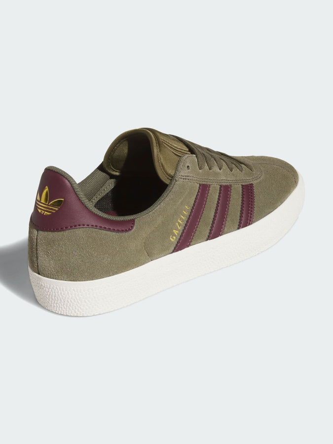 Adidas Gazelle ADV Olive Strata/Maroon/Chalk White Shoes Spring 2026 | OLIVE STRATA/MAROON/CHALK WHT