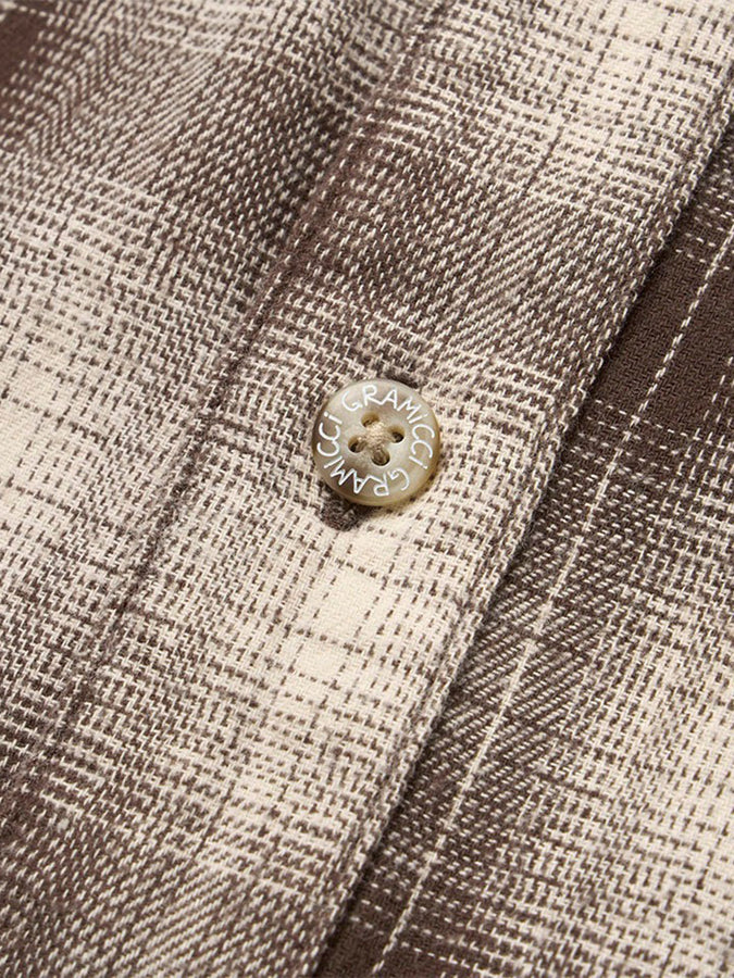 Gramicci Piled Flannel Long Sleeve Buttondown Shirt Fall 2026 | SLATE