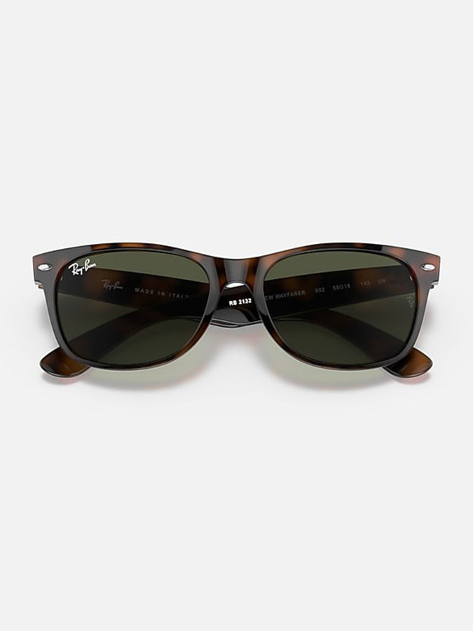 Ray-Ban New Wayfarer Polished Tortoise/G-15 Green Sunglasses | POLISHED TORTOISE/G-15 GREEN