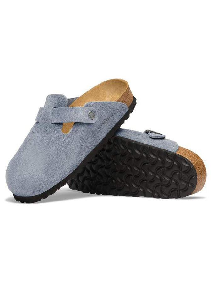 Birkenstock Boston Suede N Stone Blue Shoes Fall 2026 | STONE BLUE