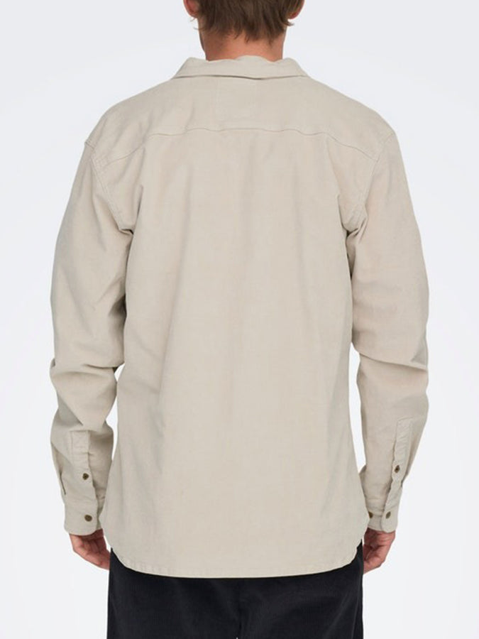 Only & Sons Michael Cord Long Sleeve Buttondown Shirt Fall 2026 | SILVER LINING