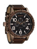 Nixon 51-30 Chrono Leather Chocolate/Dark Roast/Brown Watch