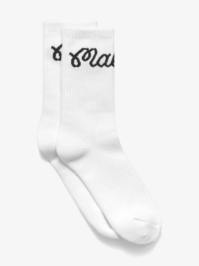 Malbon Bon Script Socks | WHITE