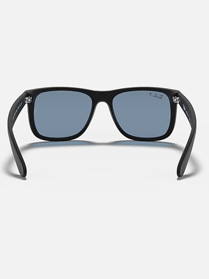 Ray Ban Justin Matte Black/Dark Blue Sunglasses | MATTE BLACK/DARK BLUE