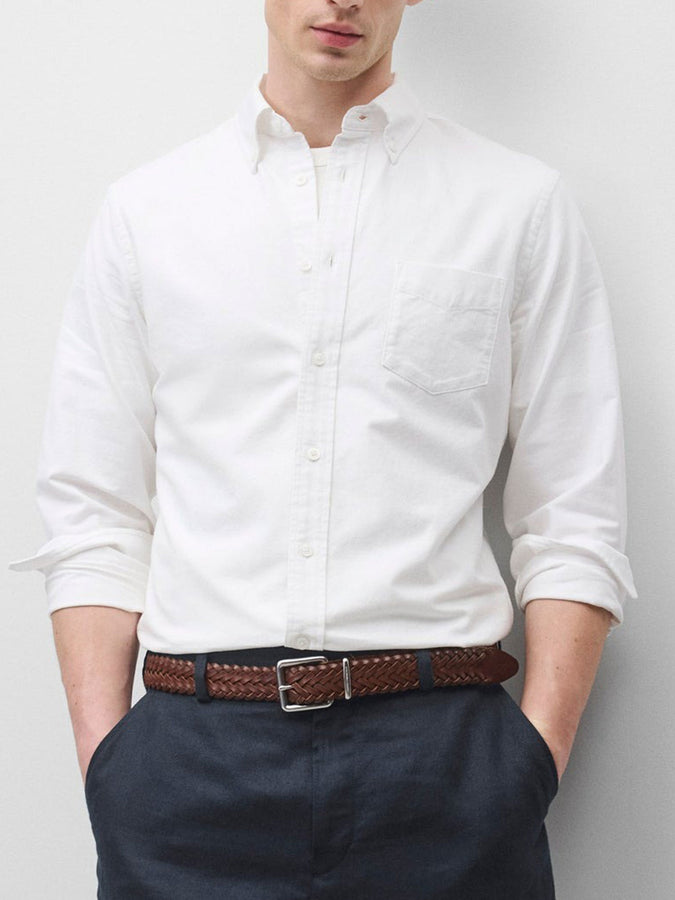 Reigning Champ Cotton Oxford Windsor Standard Buttondown Shirt Fall 2026 | WHITE