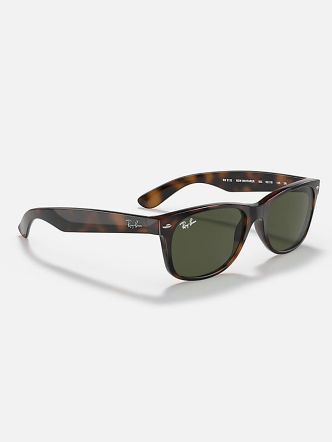 Ray-Ban New Wayfarer Polished Tortoise/G-15 Green Sunglasses | POLISHED TORTOISE/G-15 GREEN