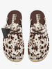 Clarks Desert Nomad Mule Brown Cow Print Shoes Fall 2026