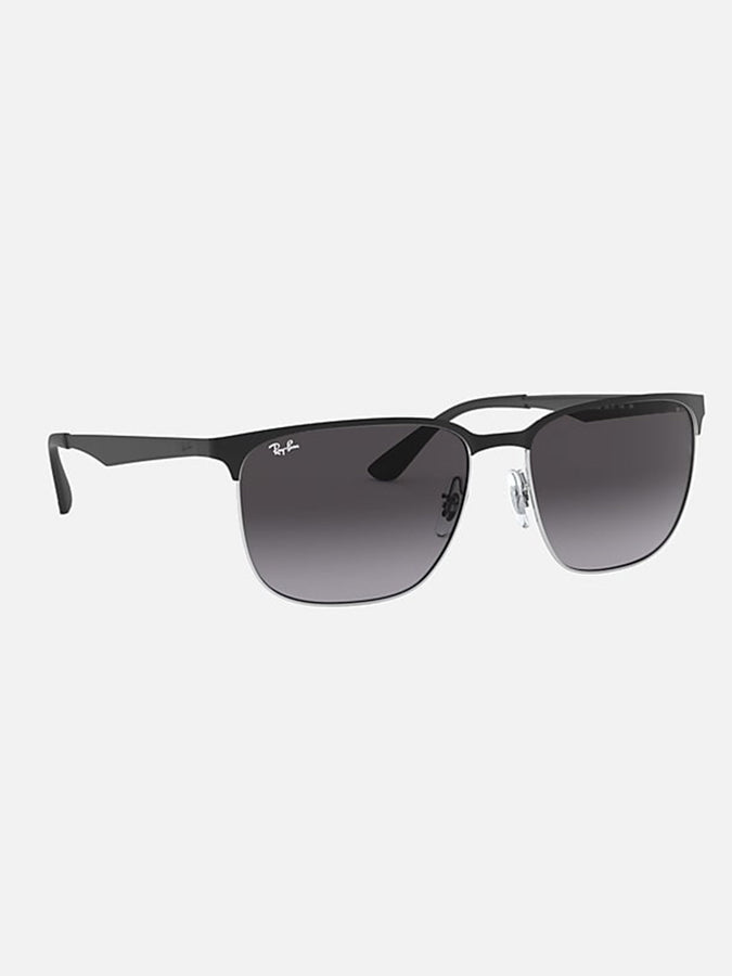 Ray-Ban Rb3569 Black On Silver/Grey Gradient Sunglasses | BLACK ON SILVER/GREY GRADIENT