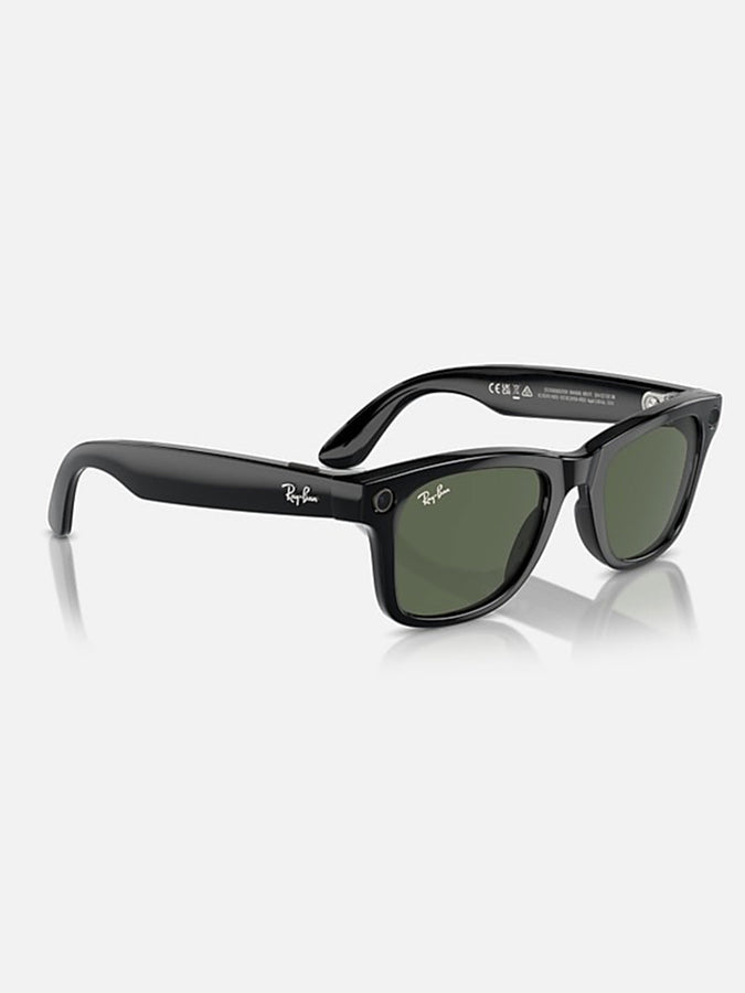 Ray Ban Meta Wayfarer Black/G-15 Green Sunglasses | BLACK/G-15 GREEN