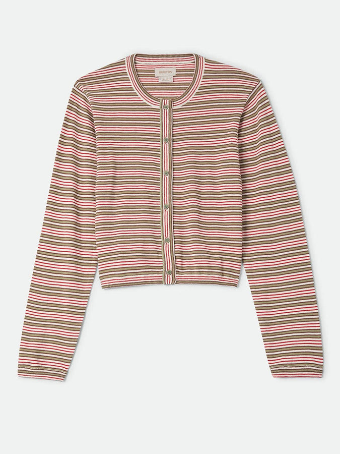 Brixton Bixby Lightweight Cardigan Fall 2026 | GREEN MULTI STRIPE