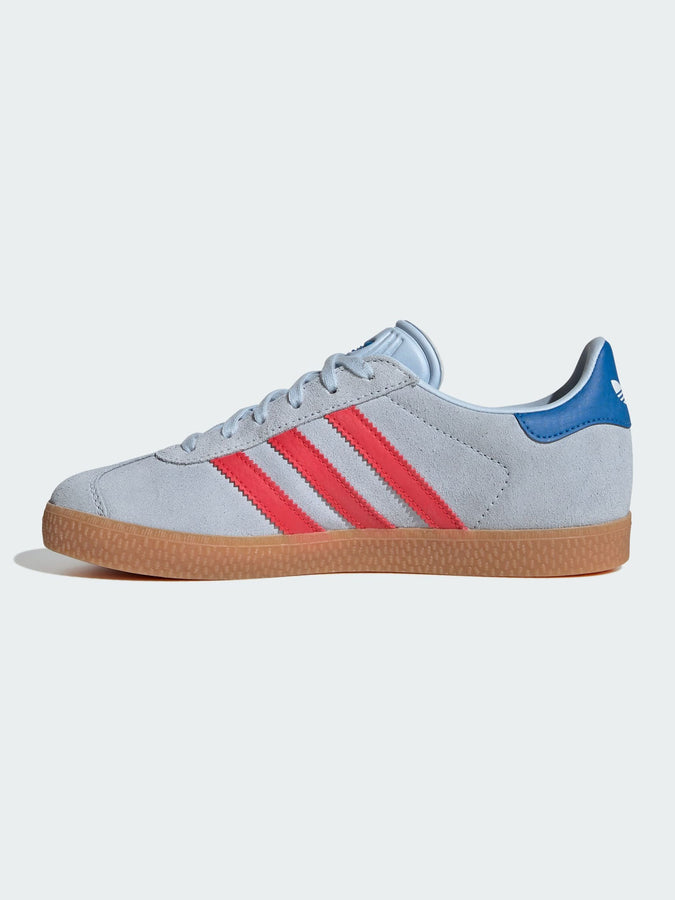 Adidas Gazelle Crystal Sky/Semi Lucid Red/Blue Shoes Spring 2026 | CRYSTAL SKY/SEMI LUCID RED/BLU