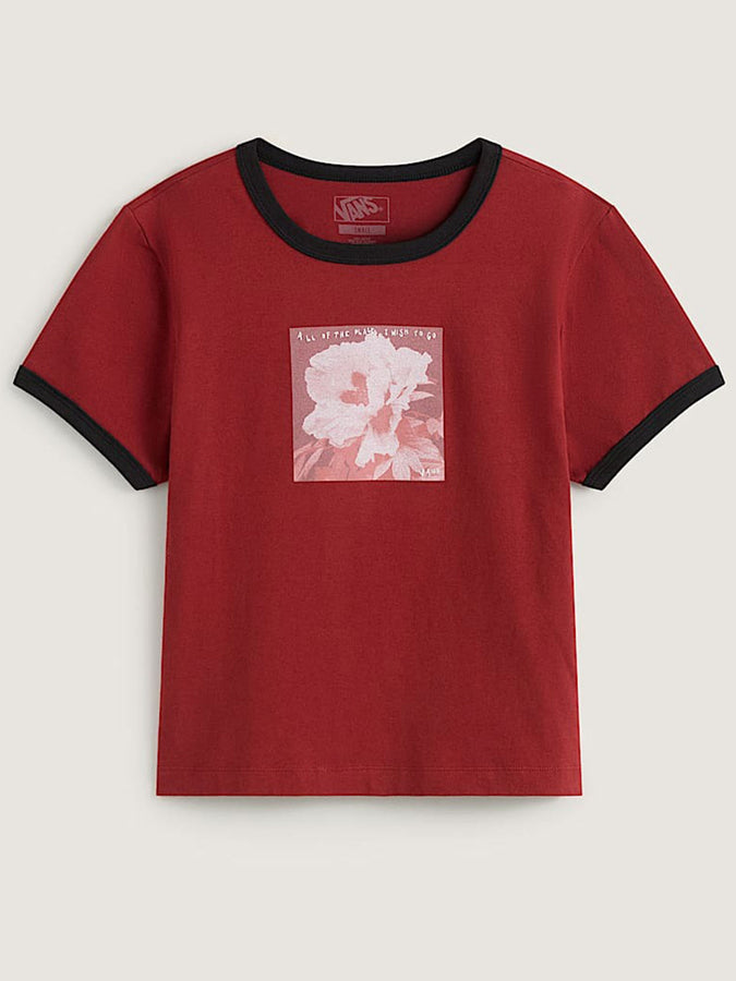 Vans Places I Wish To Go Ringer T-Shirt Fall 2026 | POPPY EMBER (H89)