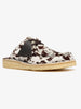 Clarks Desert Nomad Mule Brown Cow Print Shoes Fall 2026