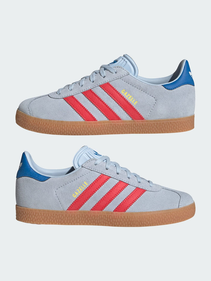 Adidas Gazelle Crystal Sky/Semi Lucid Red/Blue Shoes Spring 2026 | CRYSTAL SKY/SEMI LUCID RED/BLU
