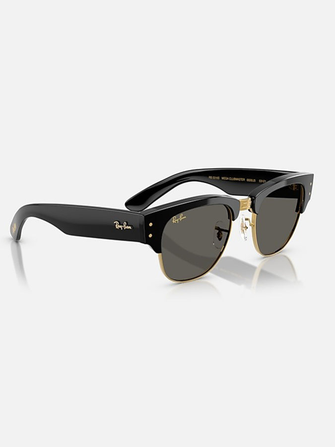 Ray Ban x Asap Rockey Mega Clubmaster Black On Gold /Dark Grey Sunglasses | BLACK ON GOLD/DARK GREY