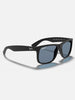 Ray Ban Justin Matte Black/Dark Blue Sunglasses