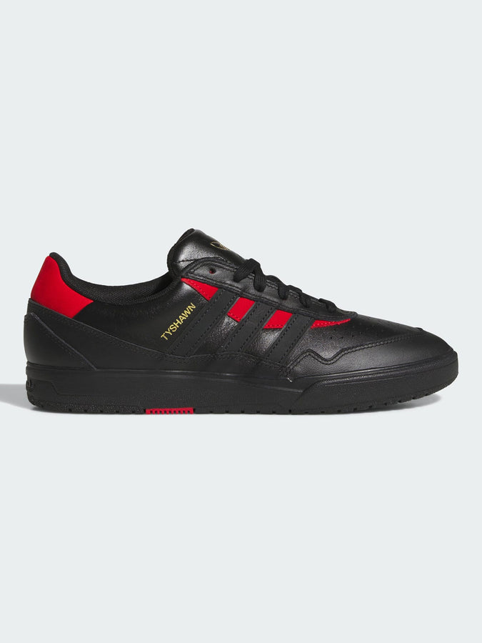 Adidas Tyshawn II Black/Black/Scarlet Red Shoes Holiday 2026 | CORE BLK/CORE BLK/BTR SCARLET