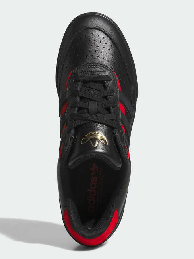 Adidas Tyshawn II Black/Black/Scarlet Red Shoes Holiday 2026 | CORE BLK/CORE BLK/BTR SCARLET