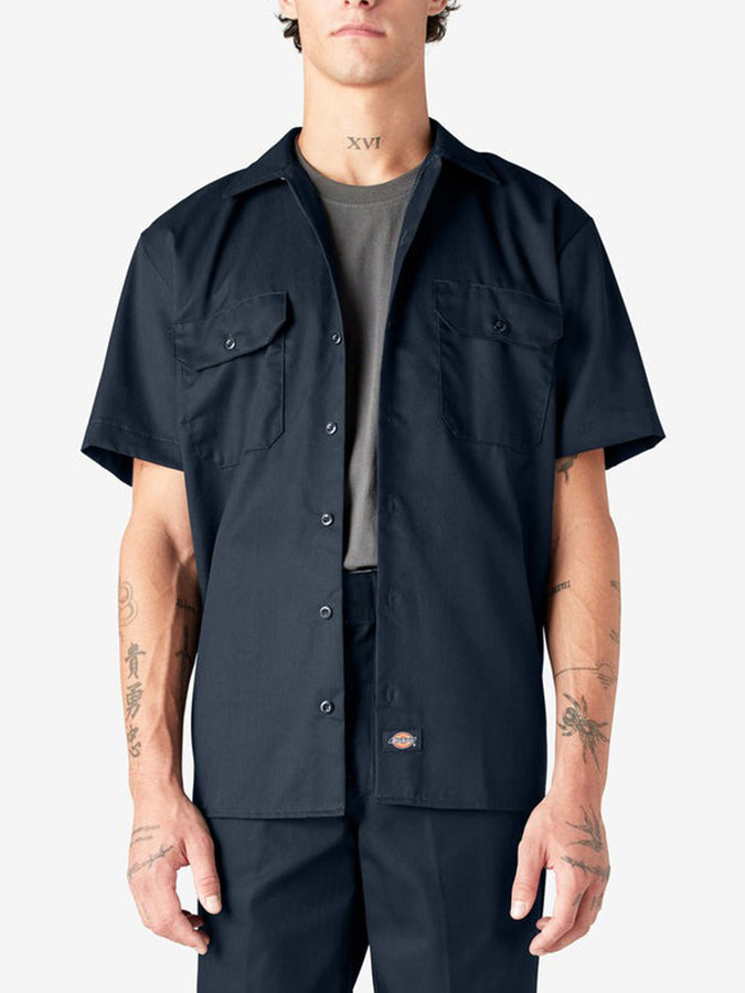 Dickies Work Short Sleeve Buttondown Shirt Spring 2026 | DARK NAVY (0DN)