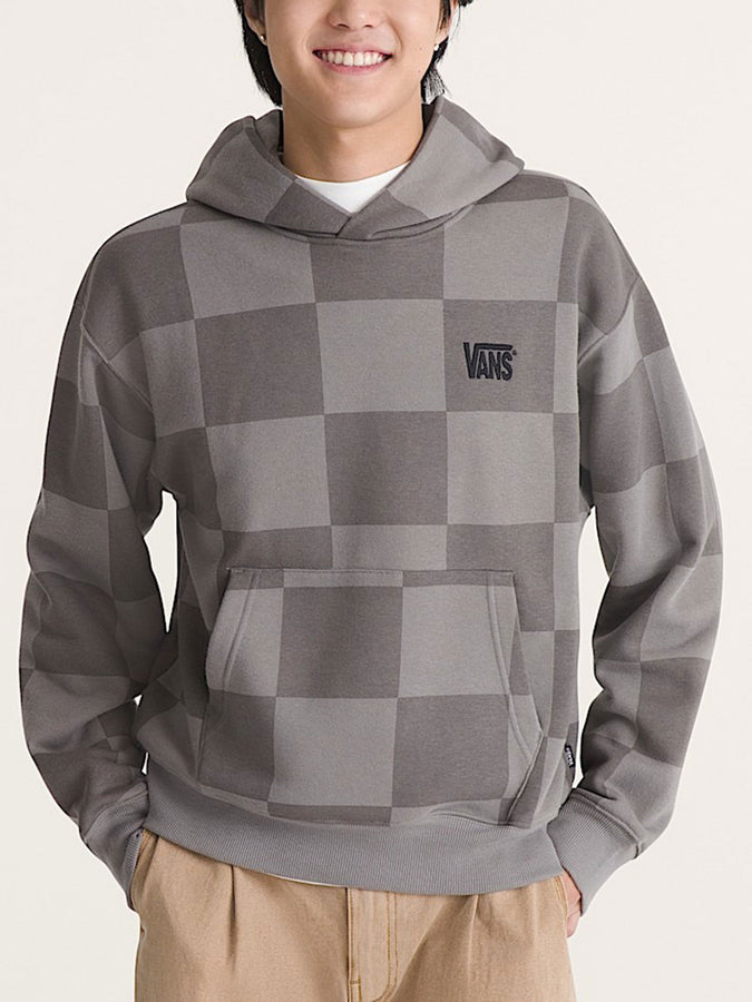 Vans Tonal Check Stretch Logo Pullover Hoodie Fall 2026 | PEWTER (PWT)