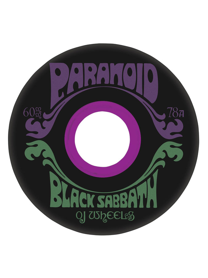 Oj's Paranoid x Black Sabbath Super Juice Skateboard Wheels | BLACK
