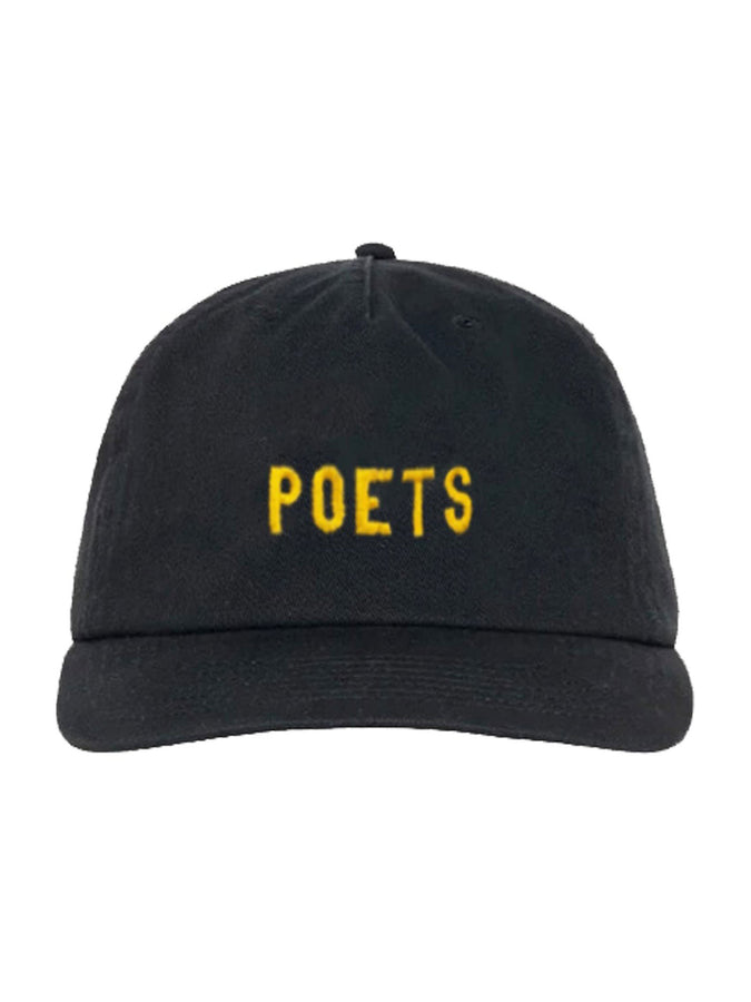 Poets Poets Embroidered Cloth Snapback Hat | BLACK