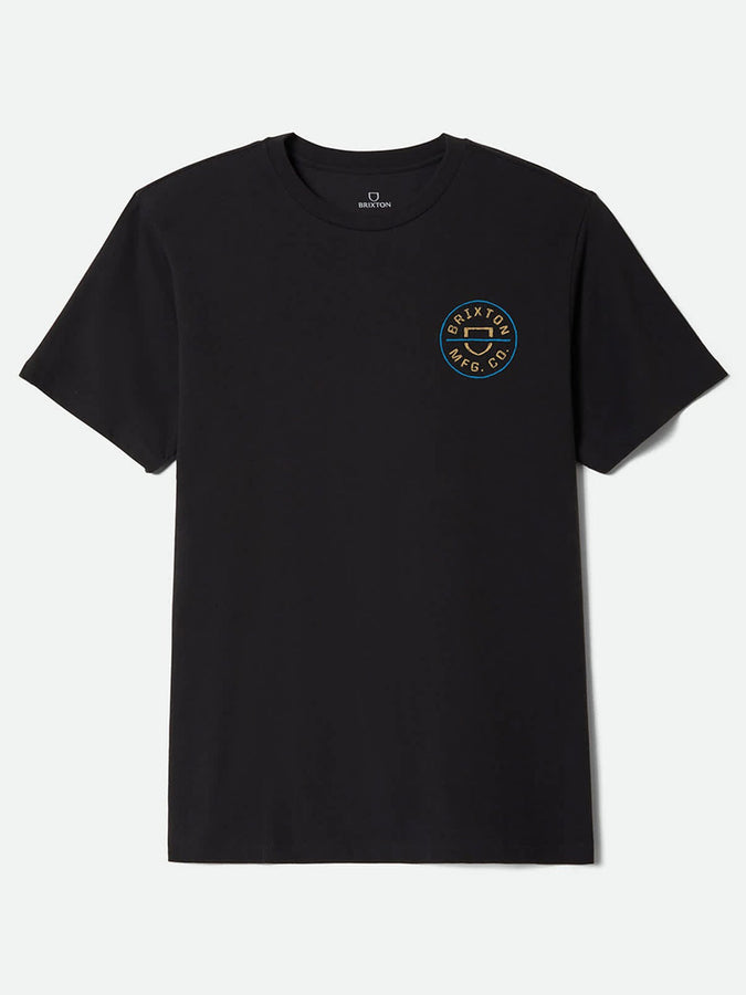 Brixton Crest II T-Shirt Summer 2026 | BLACK/COPPER/MEDIUM BLUE