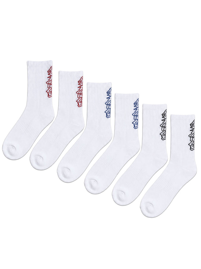 Frosted Logo Mid 3-Pack Socks | WHITE/ASSORTED