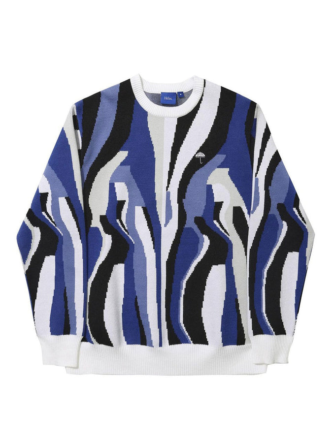 Hélas Irreel Knit Crewneck Sweatshirt Fall 2026 | BLUE MULTICO