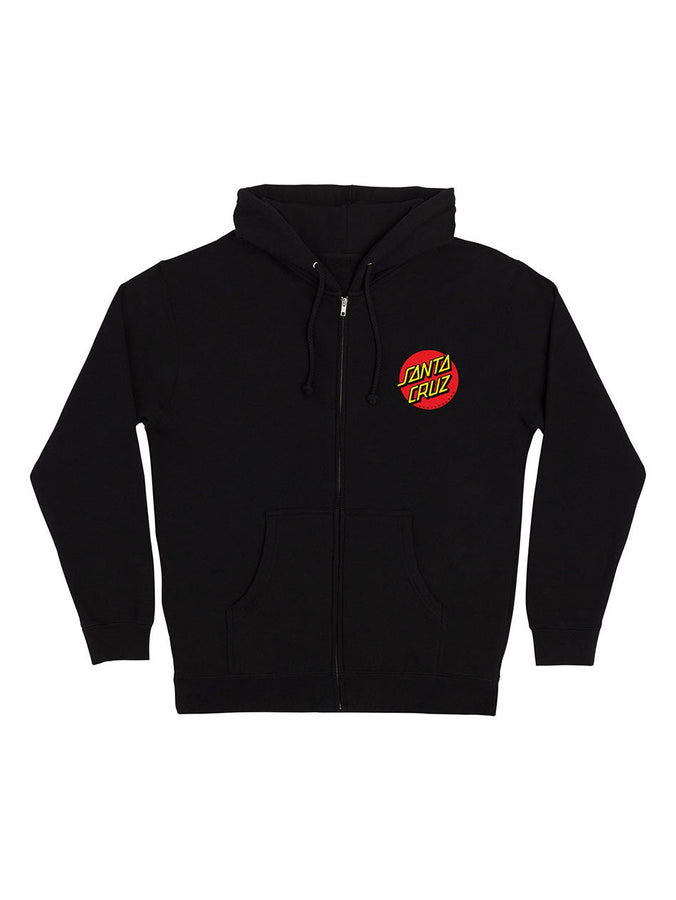 Santa Cruz Classic Dot Zip Hoodie Summer 2026 | BLACK