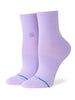 Stance Fine Rib Quarter Purple Socks