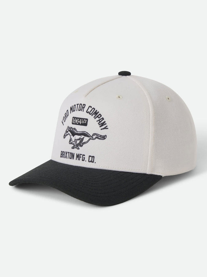 Ford x Brixton Mustang Snapback Hat | WIMBLEDONE WHITE/BURNT RUBBER