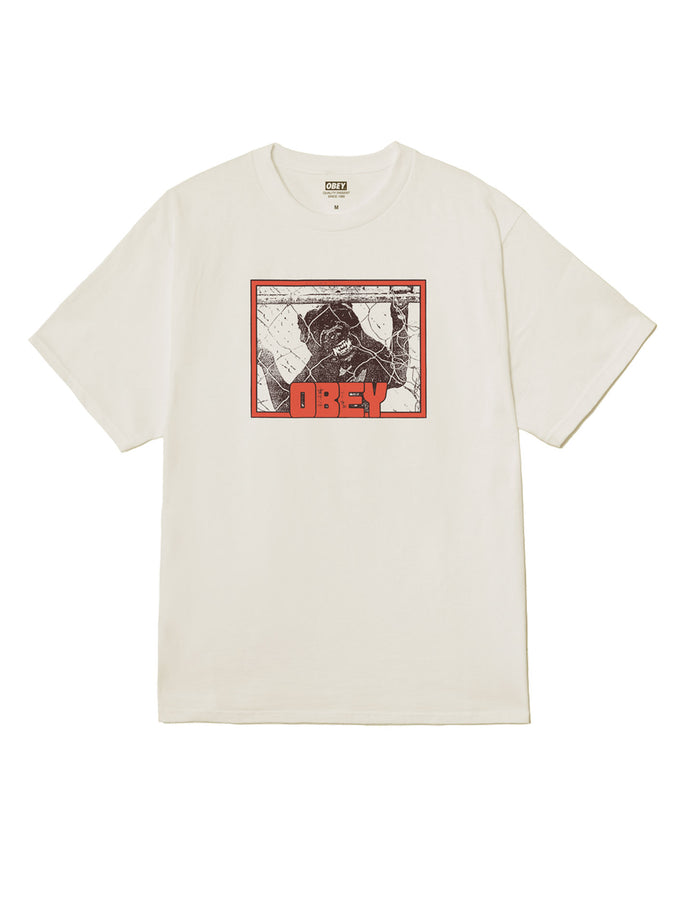 Obey Beware T-Shirt Spring 2026 | VINTAGE WHITE (VWH)