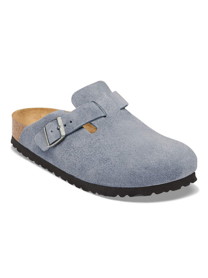 Birkenstock Boston Suede N Stone Blue Shoes Fall 2026 | STONE BLUE