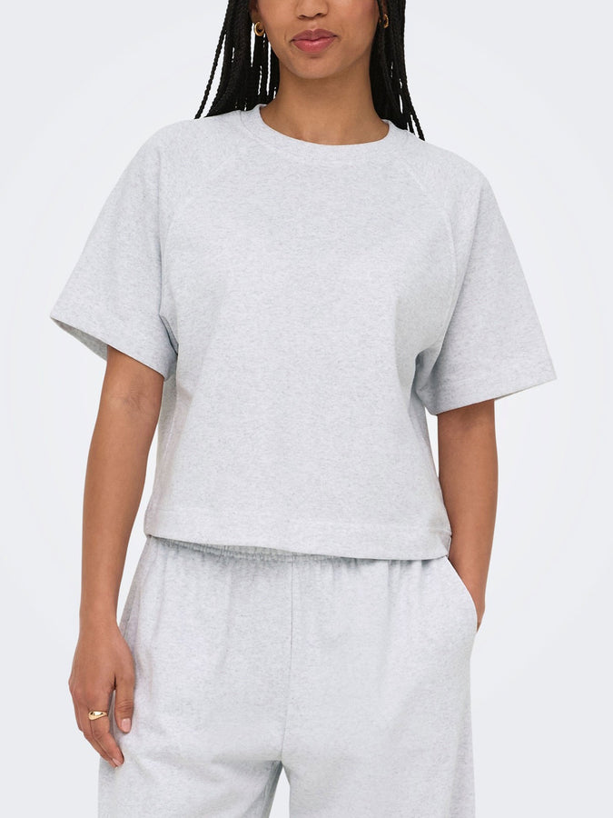Only Ofelia Raglan T-Shirt Summer 2026 | LIGHT GREY MELANGE
