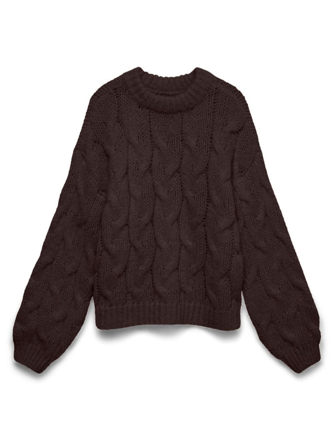 Vero Moda Maybe High Neck Cable Sweater Fall 2026 | CHOCOLATE TORTE