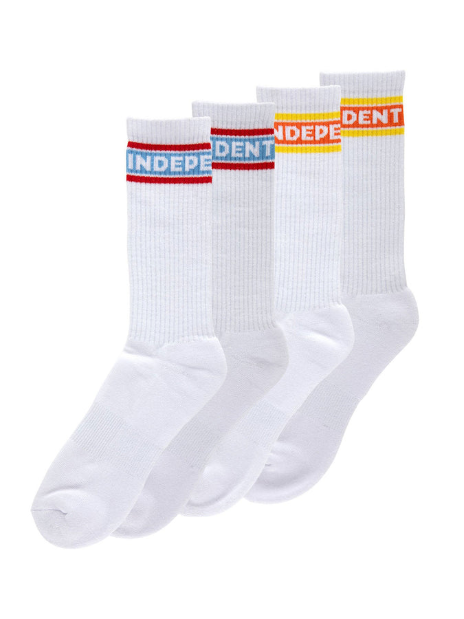 Independent Bar Logo 2 Pack Socks | WHITE MULTI
