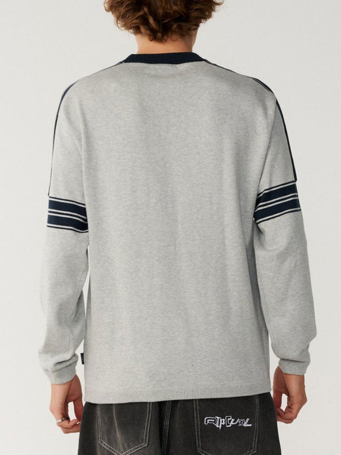Rip Curl Archive Twu Stripe Crewneck Sweatshirt Fall 2026 | GREY MARLE (0085)