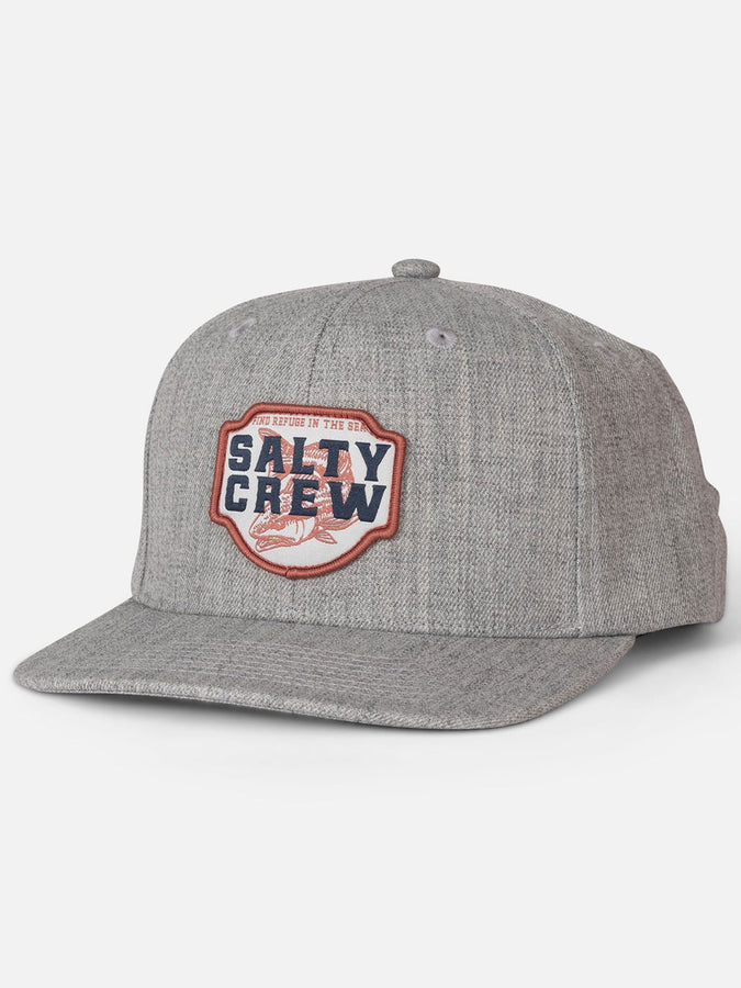 Salty Crew Red Fish Snapback Hat | HEATHER GREY