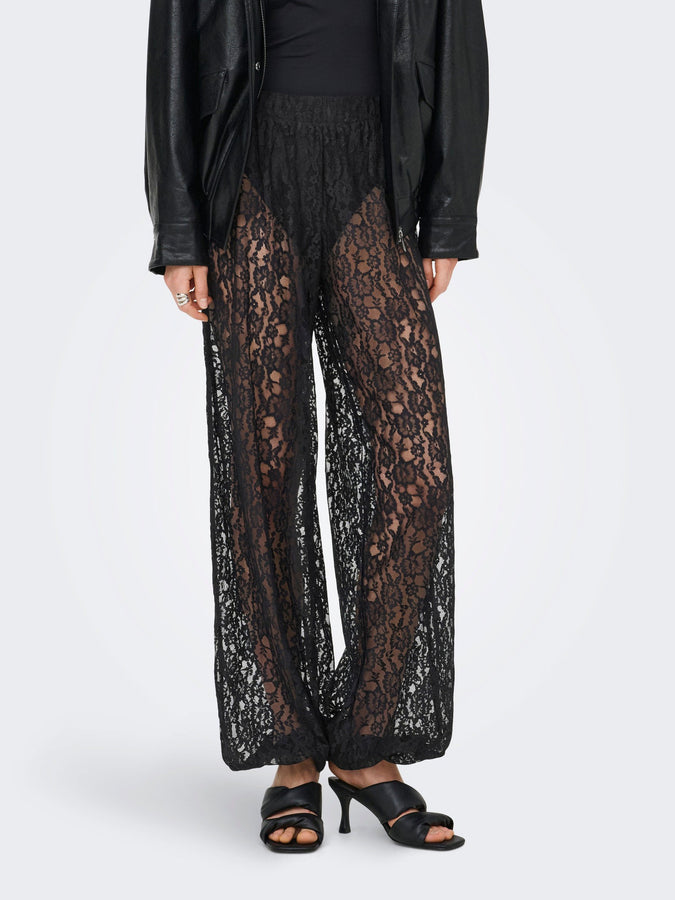 Only Bea Lace Balloon Pants Fall 2026 | BLACK