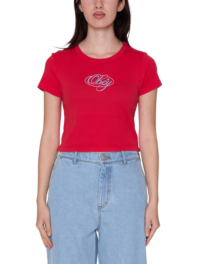 Obey Scripty Skater T-Shirt Fall 2026 | TRUE RED (TRR)