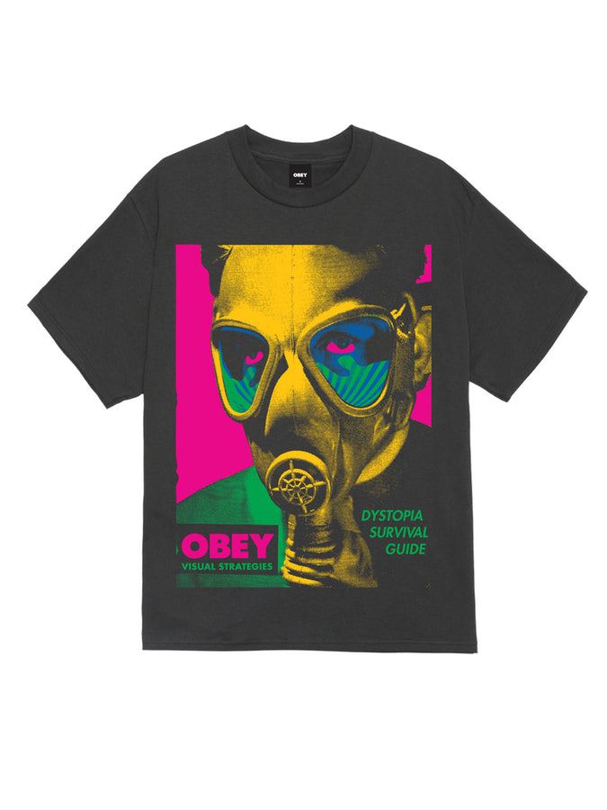 Obey Gas Mask T-Shirt Fall 2026 | VINTAGE BLACK (VBL)