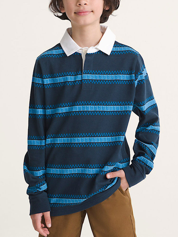 Vans Vrugby Long Sleeve Polo Fall 2026 | DRESS BLUES (LKZ)